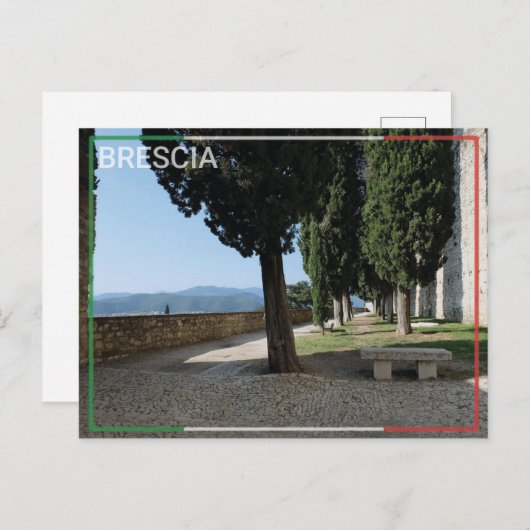 ブレシアの城 – イタリア ポストカード (正面/裏面)