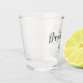 ブレジー国旗ハート、ブルターニュ、ブレトン語 ショットグラス (左)