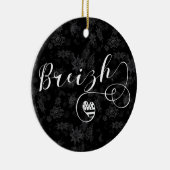 ブレジー国旗ハート、ブルターニュ、ブレトン語 セラミックオーナメント (右)