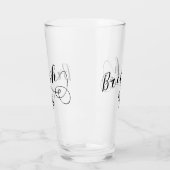 ブレジー国旗ハート、ブルターニュ、ブレトン語 タンブラーグラス (左)