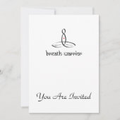 ブレスウォリアー – ブラックサンスクリットスタイル 招待状 (正面)