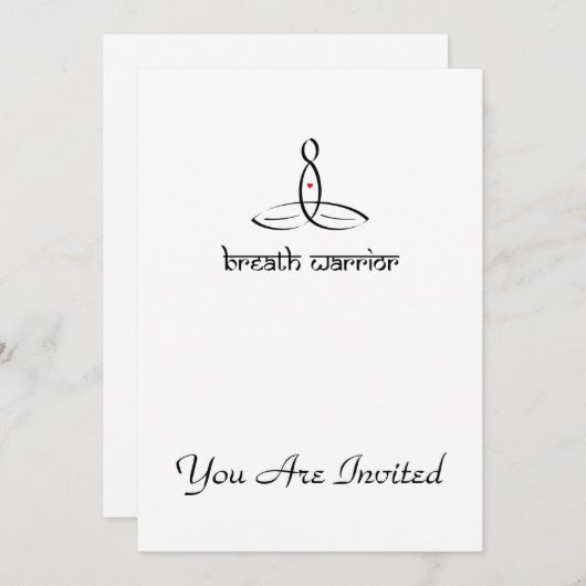 ブレスウォリアー – ブラックサンスクリットスタイル 招待状 (正面/裏面)