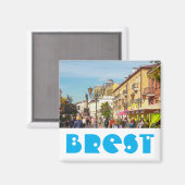 ブレストベラルーシシティスケープ建築通りБрест マグネット (正面/裏面)