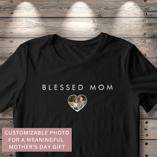 ブレスド ママ ハート 写真付き モダン マザーズデイギフト トライブレンドTシャツ