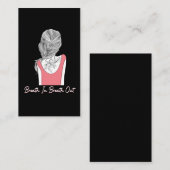 ブレスメンタルヘルス認識度フラワータトゥーガール 名刺 (正面/裏面)