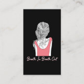 ブレスメンタルヘルス認識度フラワータトゥーガール 名刺 (正面)