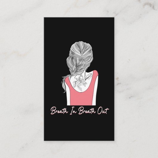 ブレスメンタルヘルス認識度フラワータトゥーガール 名刺 (正面)