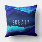 ブレスモダンネイビー王室のブルーターコイズ抽象芸術 クッション (裏面)