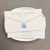 ブレスレットまたはネックレス表示ホルダー、リネン（画像）