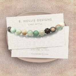 ブレスレットまたはネックレス表示ホルダー、リネン（画像）