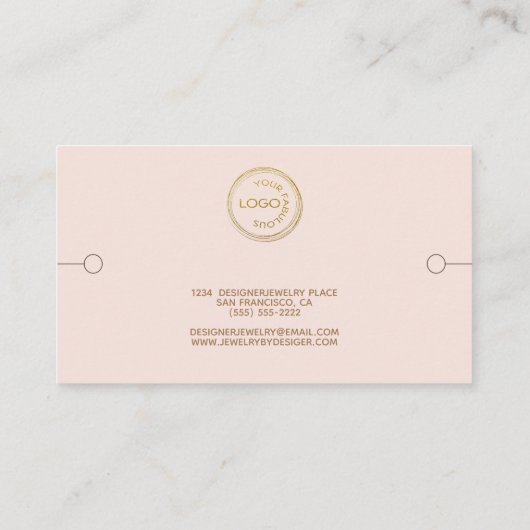 ブレスレットディスプレイあなたのロゴを追加赤面名刺 名刺 (裏面)