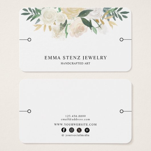 ブレスレットディスプレイカエレガントード・水彩フローラ (正面&裏面)