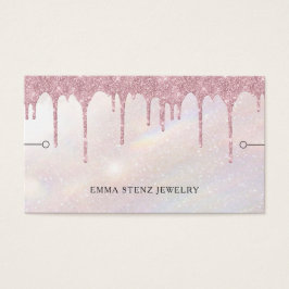 ブレスレットディスプレイカード・ブラシピンクグリッタードリップ