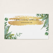 ブレスレットディスプレイカード・水彩ユーカリ金ゴールド (正面)