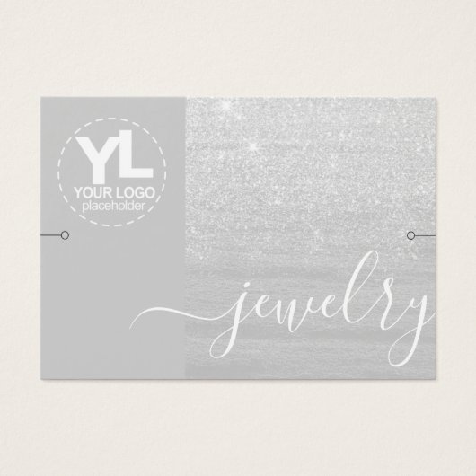 ブレスレットディスプレイグラモールシルバーグリッターグラム (正面)