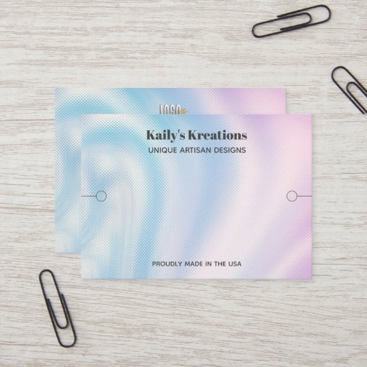 ブレスレットディスプレイホログラフィックロゴ 名刺 (正面/裏面インサイチュ)