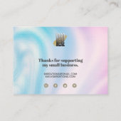 ブレスレットディスプレイホログラフィックロゴ 名刺 (裏面)