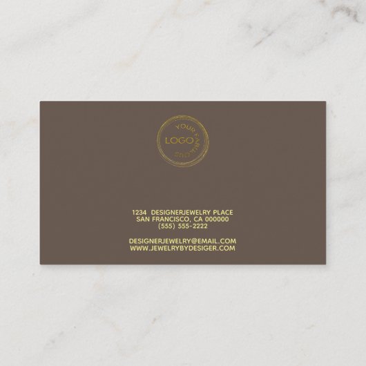 ブレスレットディスプレイロゴの追加茶色 名刺 (裏面)