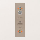 ブレスレットネックレスディスプレイ価格ラベルとQR&ロゴ 名刺 (外部フラット)