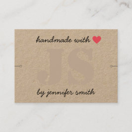 ブレスレットハートカードホルダー付き手作り 名刺