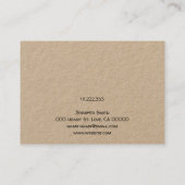 ブレスレットハートカードホルダー付き手作り 名刺 (裏面)