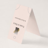 ブレスレットホルダー赤面ピンクディスプレイロゴ 名刺 (裏面)