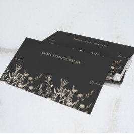 ブレスレット表示カード・素朴ワイルドフラワー金ゴールド