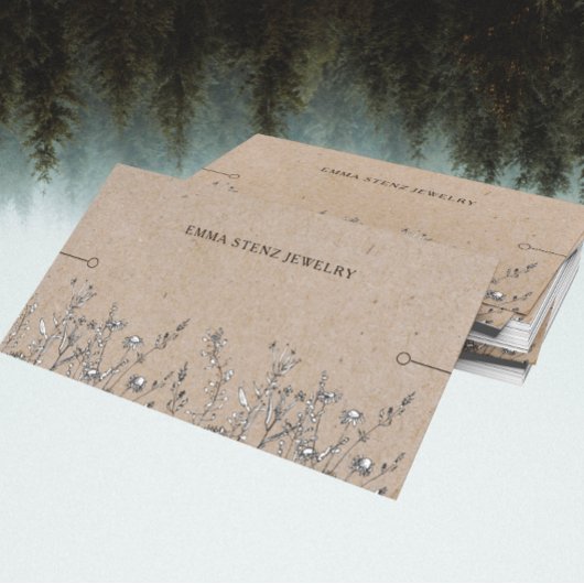 ブレスレット表示カード・素朴ワイルドフラワー