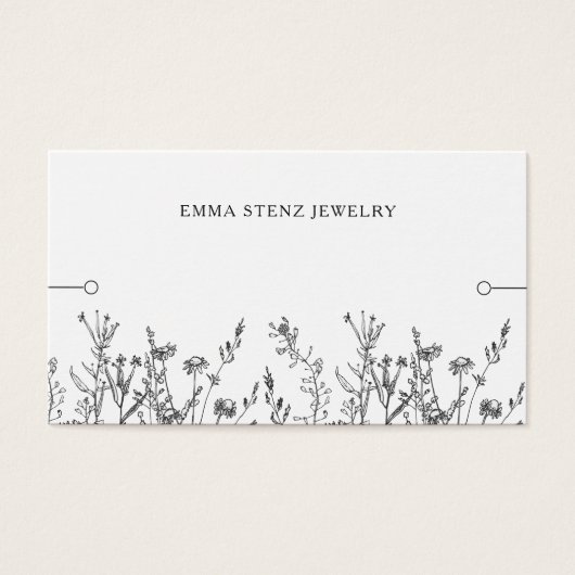 ブレスレット表示カード・素朴ワイルドフラワー (正面)