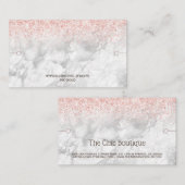 ブレスレット表示バラ金ゴールドグリッター大理石 名刺 (正面/裏面)