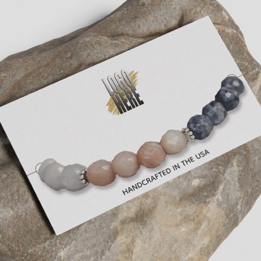 ブレスレット表示白あなたのロゴのソーシャルメディア 名刺