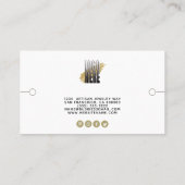 ブレスレット表示白あなたのロゴのソーシャルメディア 名刺 (裏面)