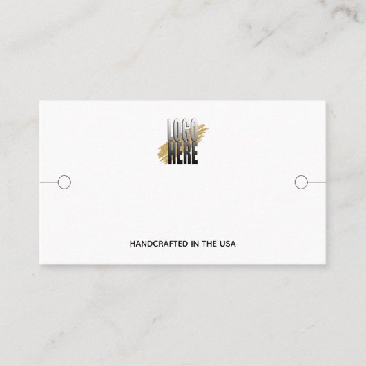 ブレスレット表示白あなたのロゴのソーシャルメディア 名刺 (正面)