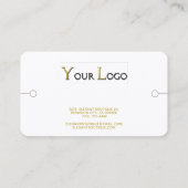 ブレスレット表示矩形ロゴホワイト金ゴールド 名刺 (裏面)