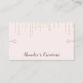 ブレスレット表示赤面金ゴールドストリングライト 名刺 (正面)