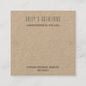 ブレスレモダンットディスプレイ素朴クラフト紙 スクエア名刺 (正面)