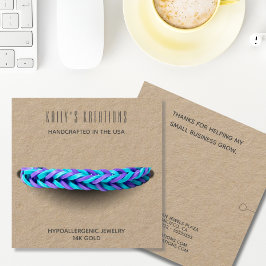 ブレスレモダンットディスプレイ素朴クラフト紙 スクエア名刺