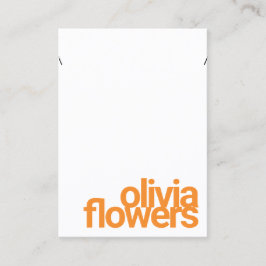 ブレスレモダンットネックレスはっきりしたオレンジフォントビジネス 名刺