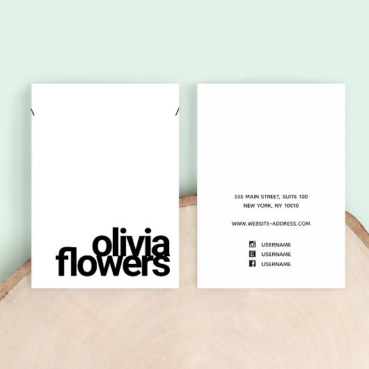 ブレスレモダンットネックレスはっきりしたブラックアンドホワイト 名刺