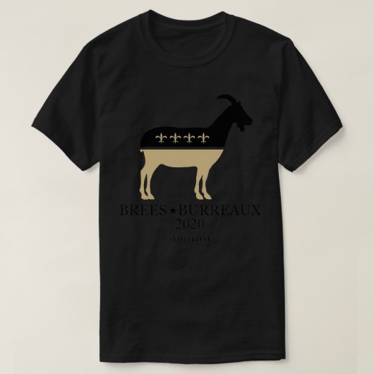 ブレズブルロー2020ブラック金ゴールド Tシャツ (デザイン正面)