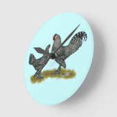 ブレダの鶏のかっこう ラウンド壁時計 (傾斜)