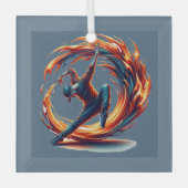 ブレックダンス通り火災と都市エネルギー ガラスオーナメント (正面)