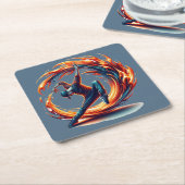 ブレックダンス通り火災と都市エネルギー スクエアペーパーコースター (アングル)