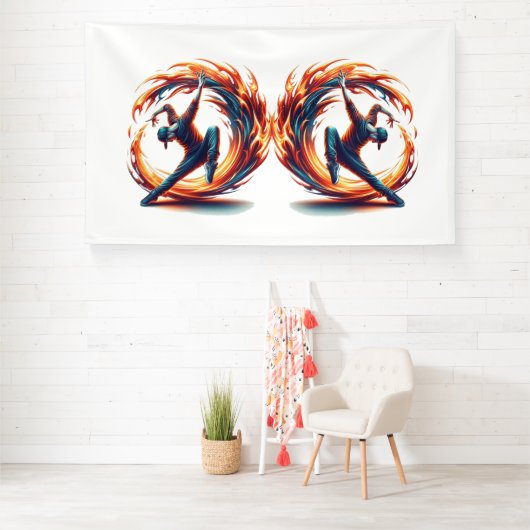 ブレックダンス通り火災と都市エネルギー 横断幕 (インサイチュ)