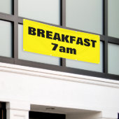 ブレックファカスタムストイエロービジネスアウトドア  横断幕 (ビルの外側)