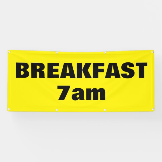 ブレックファカスタムストイエロービジネスアウトドア  横断幕 (横)