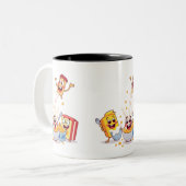 ブレックファストおもしろいwithフレンズ ツートーンマグカップ (正面左)