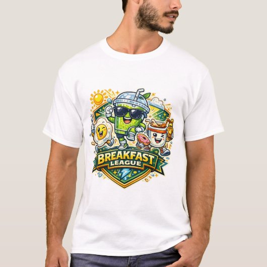 ブレックファストリーグチームバッジ Tシャツ (正面)