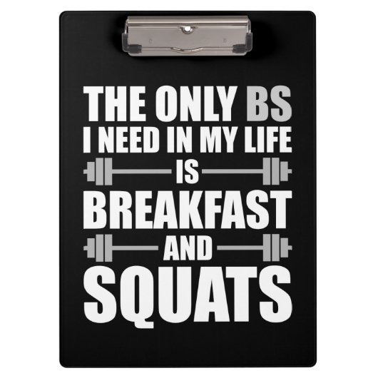 ブレックファーアンドスクアツ – ボディビルトレーニング クリップボード (正面)