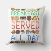 ブレックファーサードオールデイクラシックホテルネオンディーナーサイン クッション (正面)